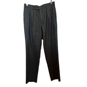 Howard Powell Men’s Pleated Wool Pants Lined 34 Waist Not Hemmed New/Tags Italy